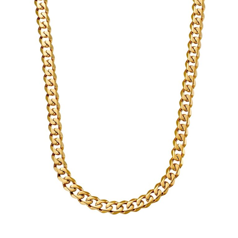 Blaze Stainless Stee; Gold Plated 60Cm Curb Chain