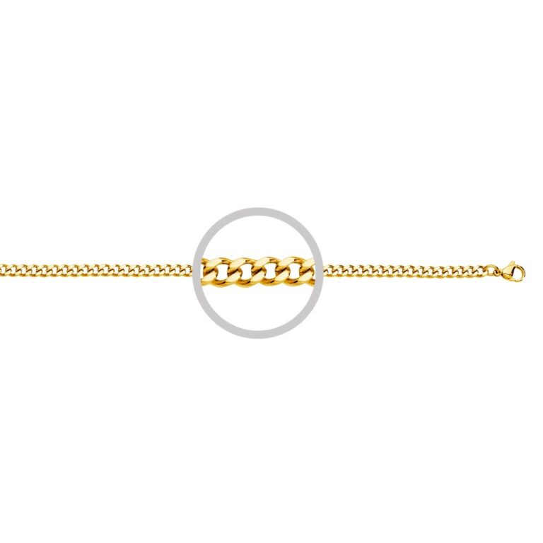 Blaze Stainless Steel Gold Plated 60Cm Curb Chain