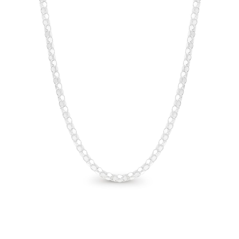 S/Silver Round Mirror Disc Chain 45Cm 0905