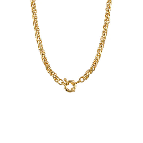 Zahar Bronwyn Necklace Stainless Steel 18Ct Ygp 43Cm