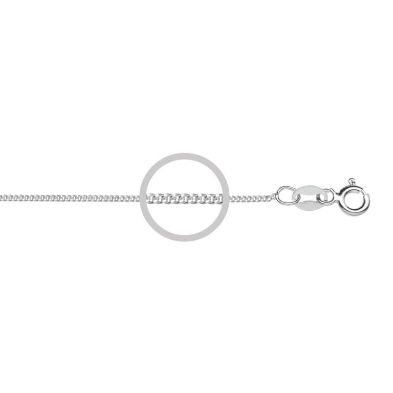 Sterling Silver Fine Curb Chain 45Cm