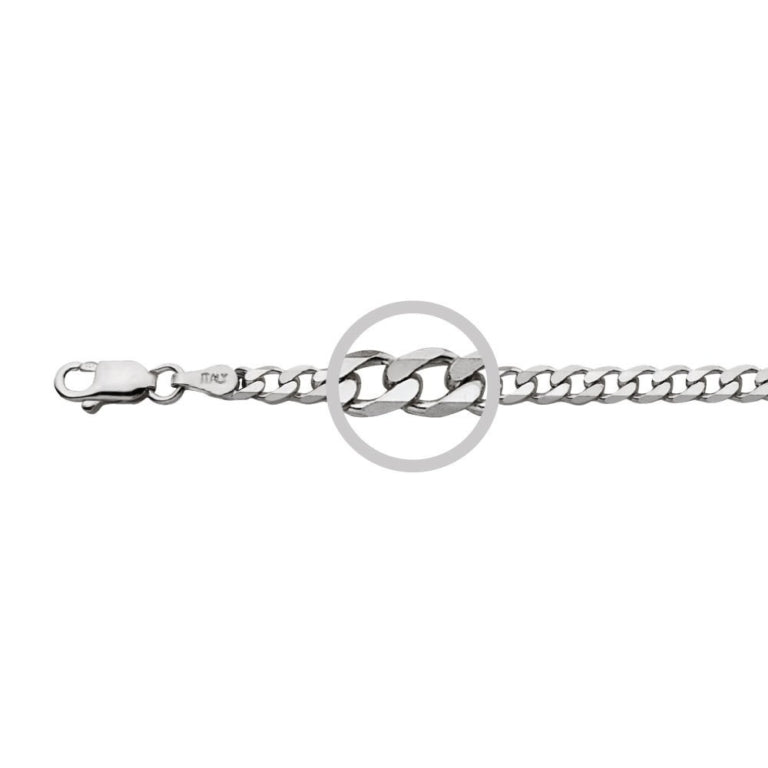 Sterling Silver Curb Chain 50 cm