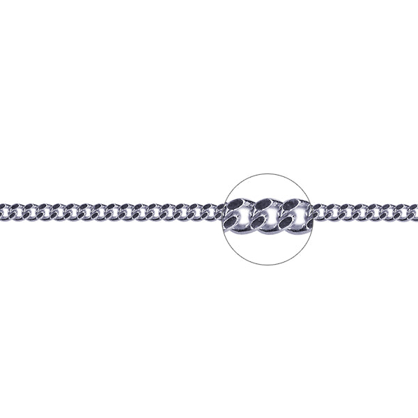 Sterling Silver Diamond Cut Curb Chain