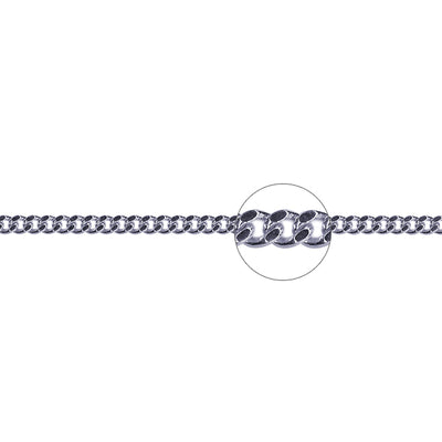 Sterling Silver Diamond Cut Curb Chain