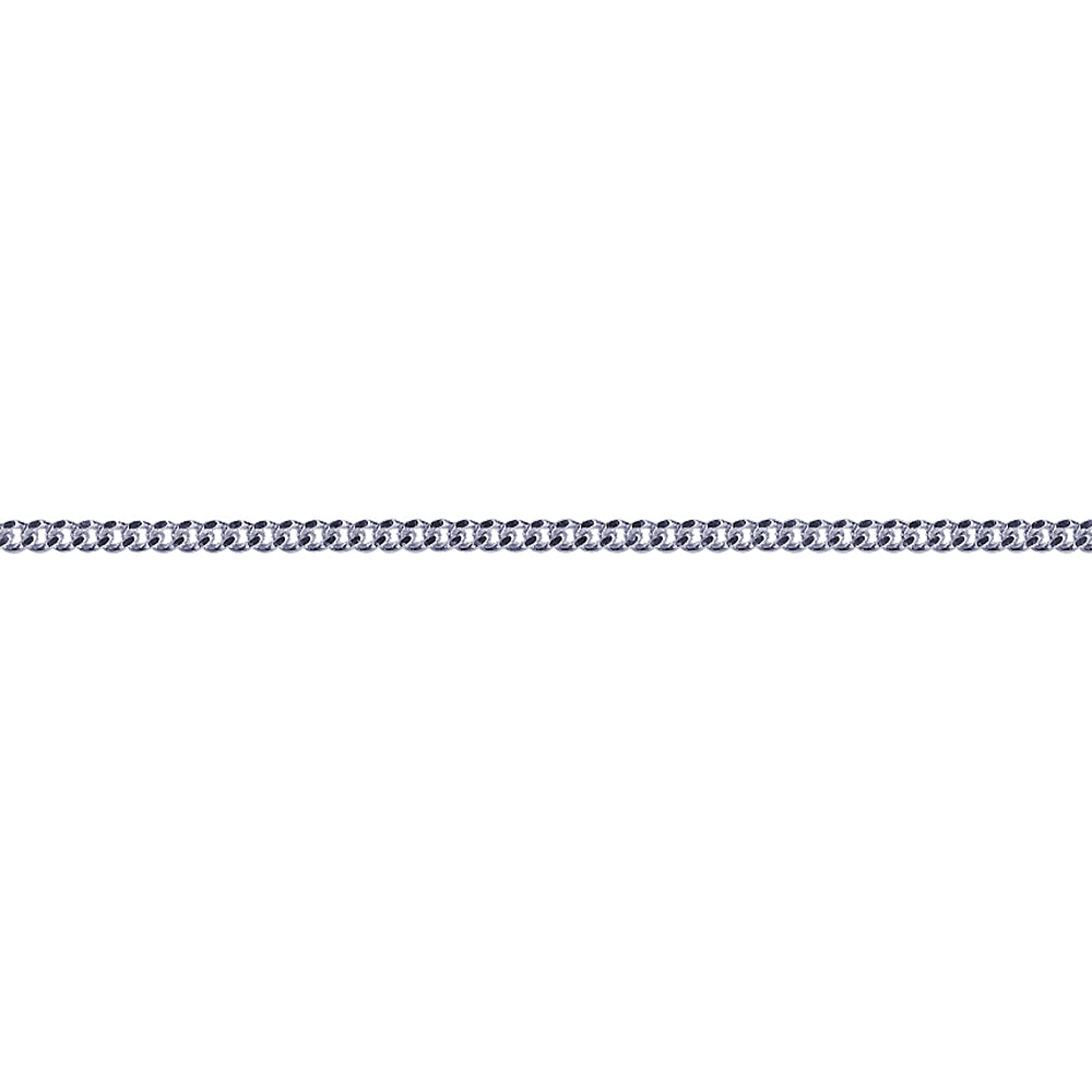 Sterling Silver Diamond Cut Curb Chain