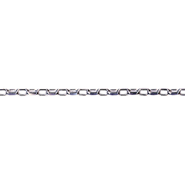 Sterling Silver Diamond Cut Oval Belcher Chain
