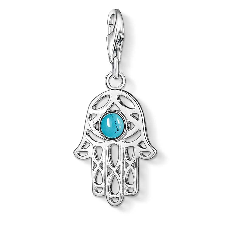 C/Club Hand Os Fatima Turquoise Charm