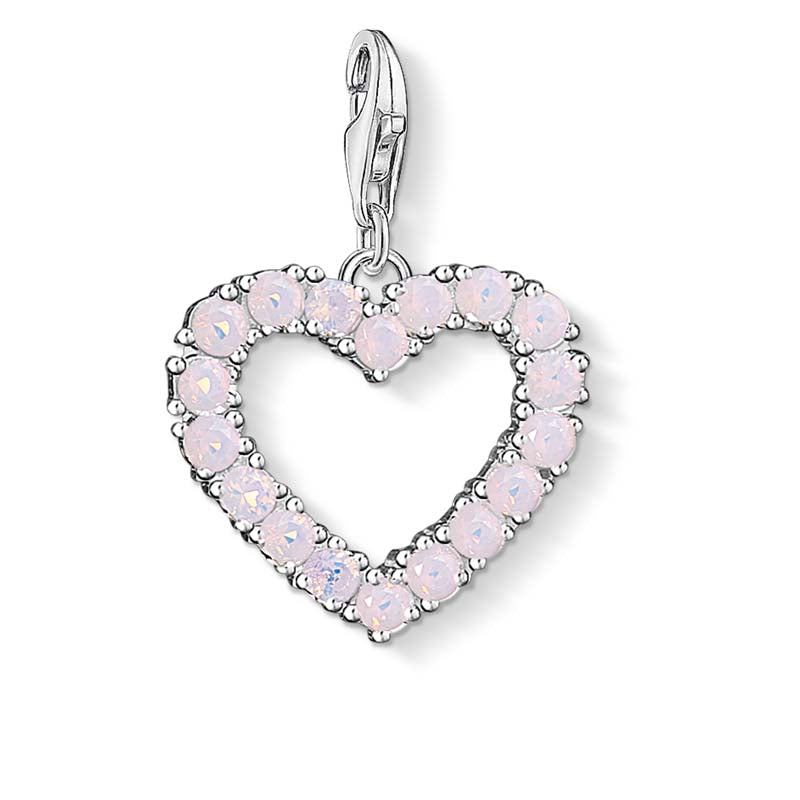 C/Club Pink Open Heart Charm