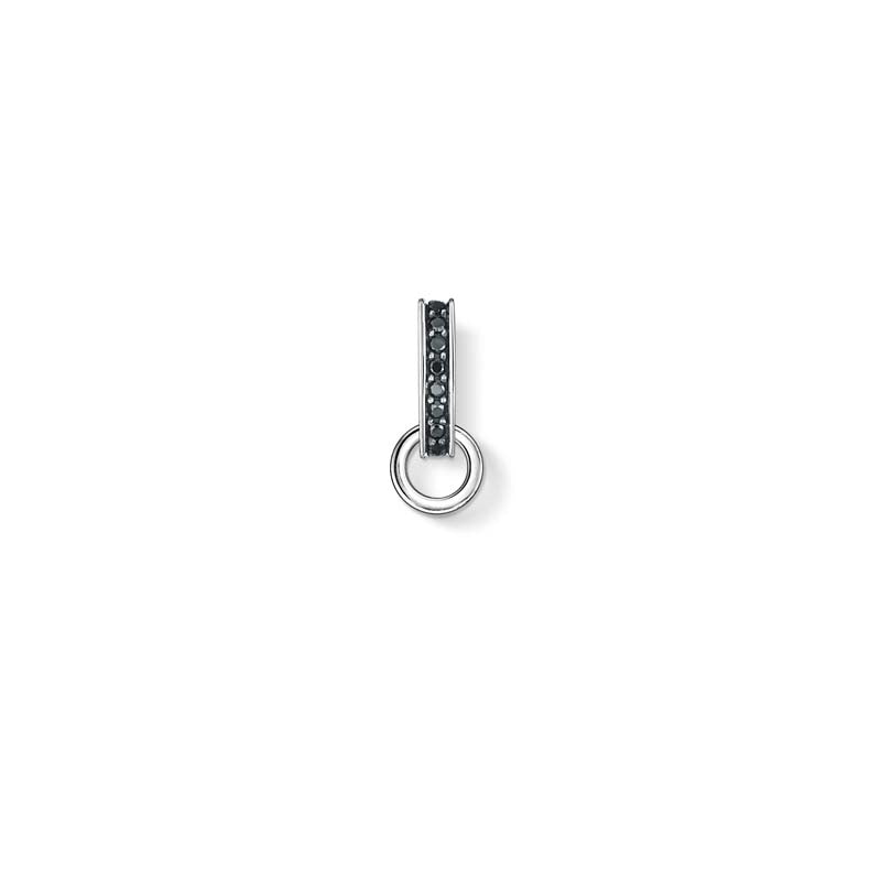 Thomas Sabo Silver Black Cubic Zirconia Charm Carrier