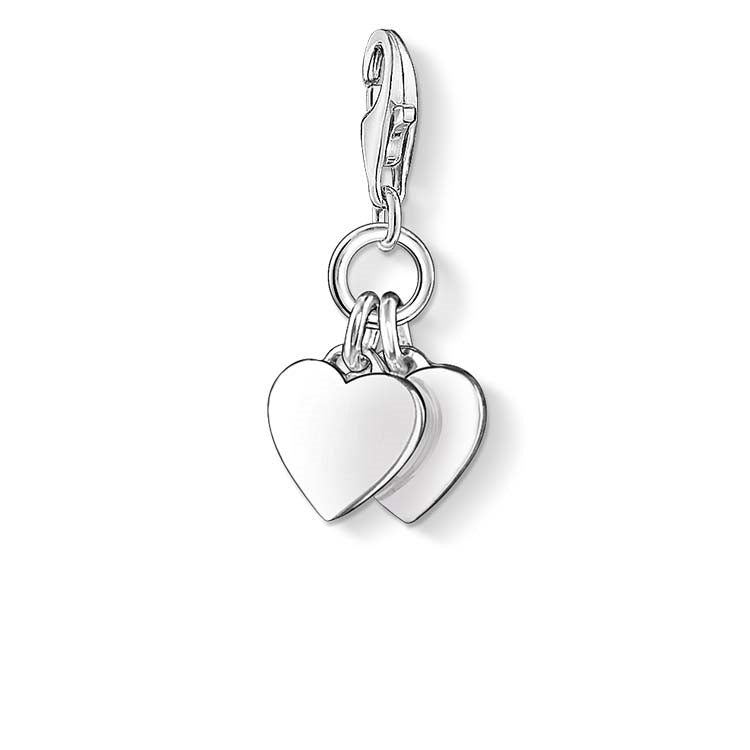 Thomas Sabo Silver Double Hearts Charm