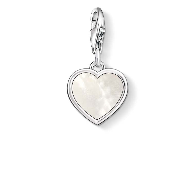 Thomas Sabo Silver Mother Of Pearl Heart Charm