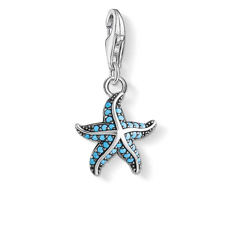 Thomas Sabo Silver Turquoise Starfish Charm