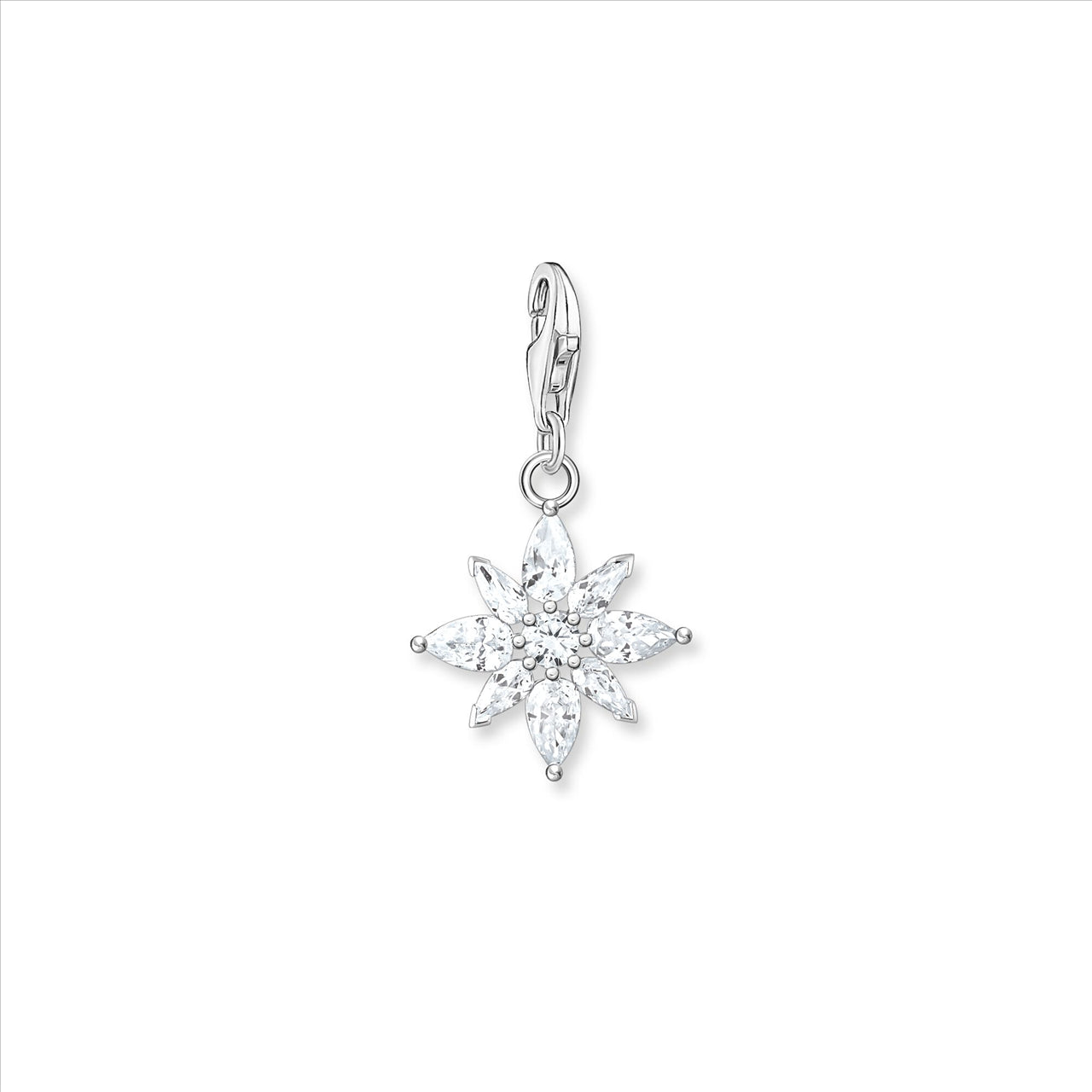 Thomas Sabo Silver Cubic Zirconia Flower Charm