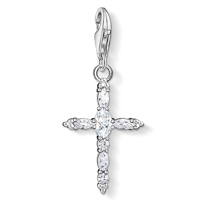 Thomas Sabo Silver Cubic Zirconia Cross Charm
