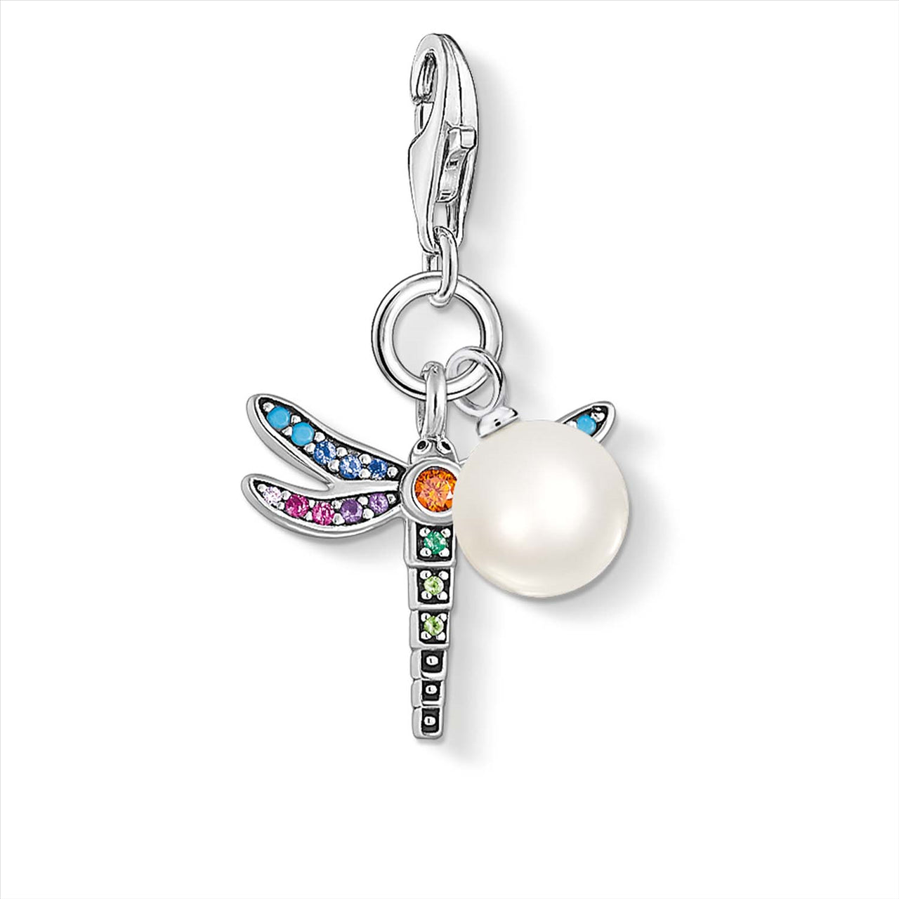 Thomas Sabo Dregonfly Cubic Zirconia&Pearl Charm