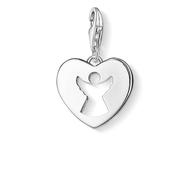 Thomas Sabo Silver Angel In Heart Charm
