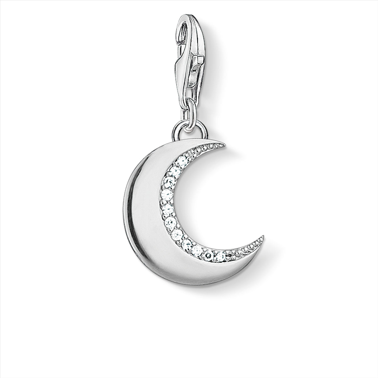 Thomas Sabo Silver Cubic Zirconia Moon Charm
