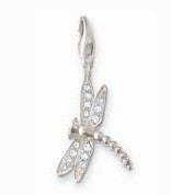 Thomas Sabo Silver Cubic Zirconia Dragonfly Charm