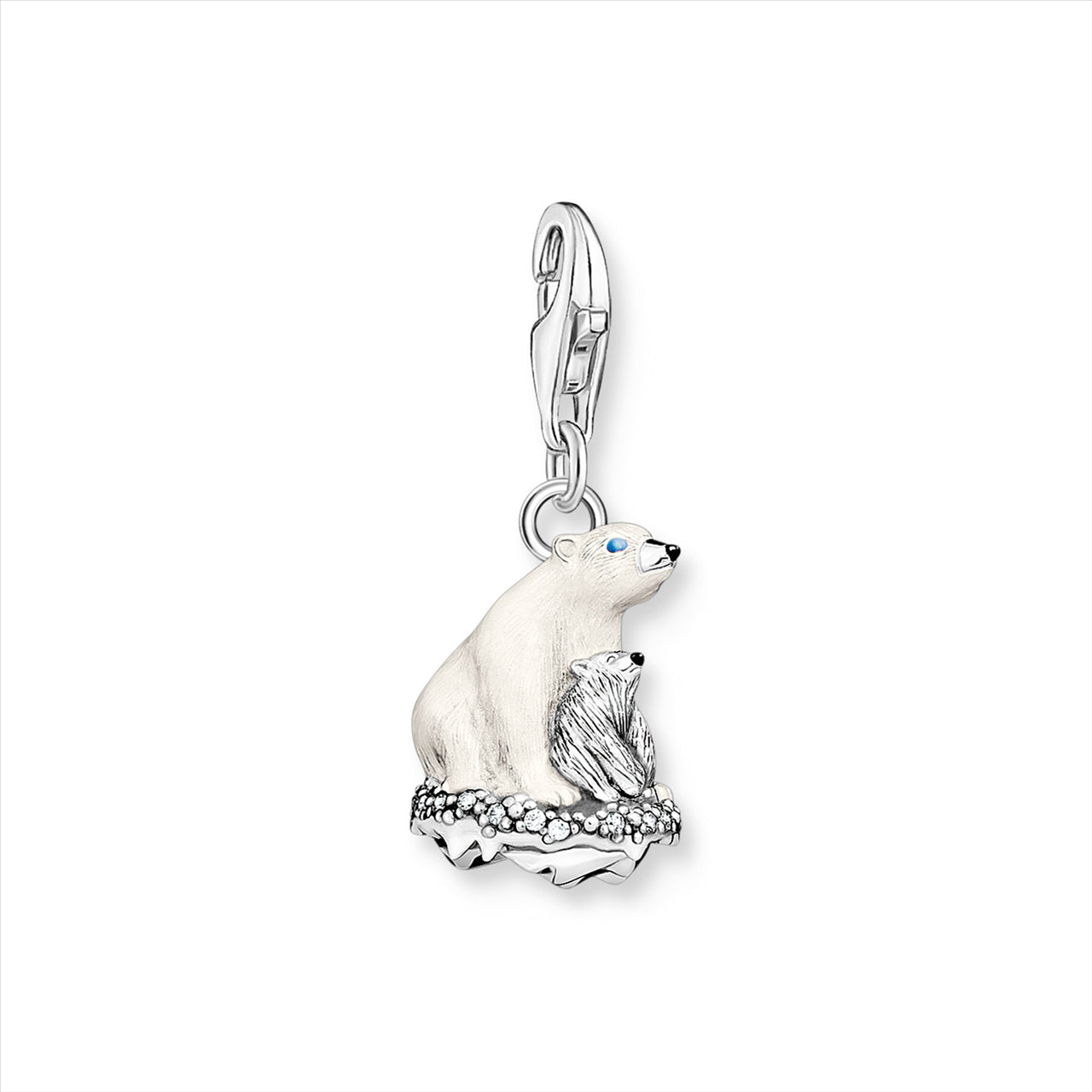 Thomas Sabo Silver White Enamel Polar Bear Charm