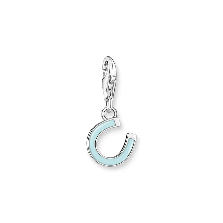 Sterling Silver Charmista Turquoise Horse Shoe Charm