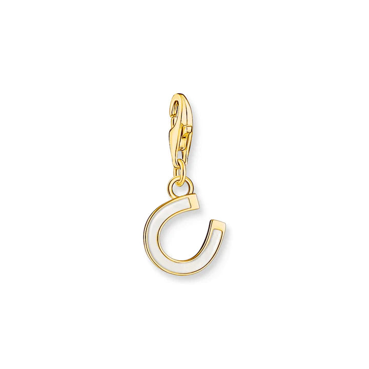 Thomas Sabo Sterling Silver Gold Plated Charmista Horse Shoe Charm