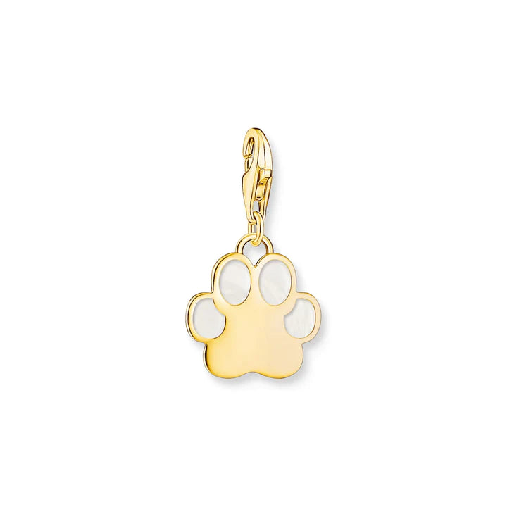 Thomas Sabo Sterling Silver Gold Plated Charmista Paw Print Charm