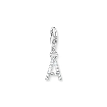 Thomas Sabo Charm Club Sterling Silver Cubic Zirconia Charmista Letter 'A'