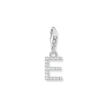 Thomas Sabo Sterling Silver Cubic Zirconia Charmista Letter 'E'