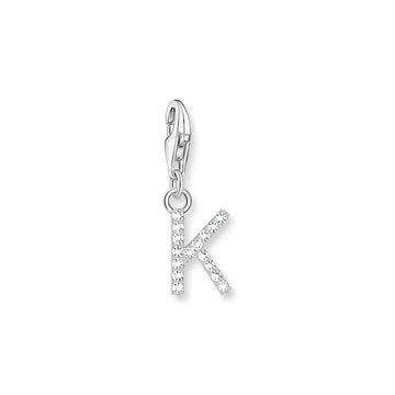 Thomas Sabo Charm Club Sterling Silver Cubic Zirconia Charmista Letter 'K'