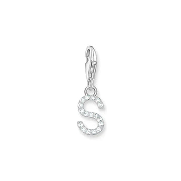 Thomas Sabo Charm Club Sterling Silver Cubic Zirconia Charmista Letter 'S'