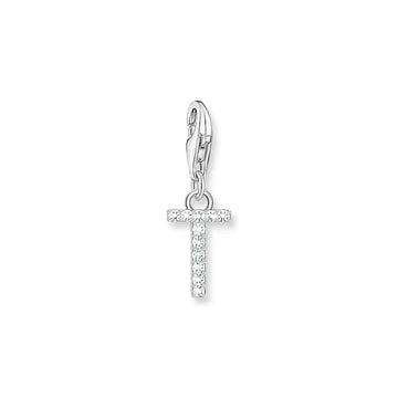 Thomas Sabo Charm Club Sterling Silver Cubic Zirconia Charmista Letter 'T'