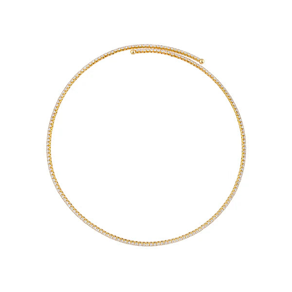 Zahar Antonia Necklace 18Ct Ygp With Cz 43Cm