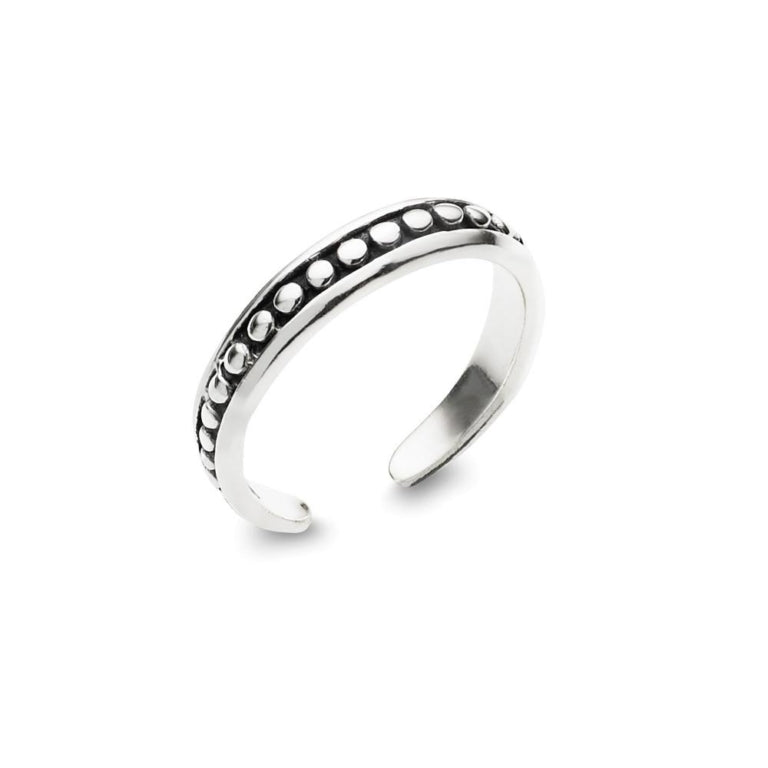 Sterling Silver Ball Detail Toe Ring