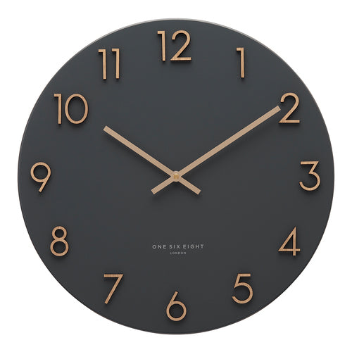 Katelyn Charcoal Grey 40Cm Metal Wall Clock