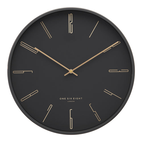 Maya 30Cm Charcoal Grey Silent Wall Clock