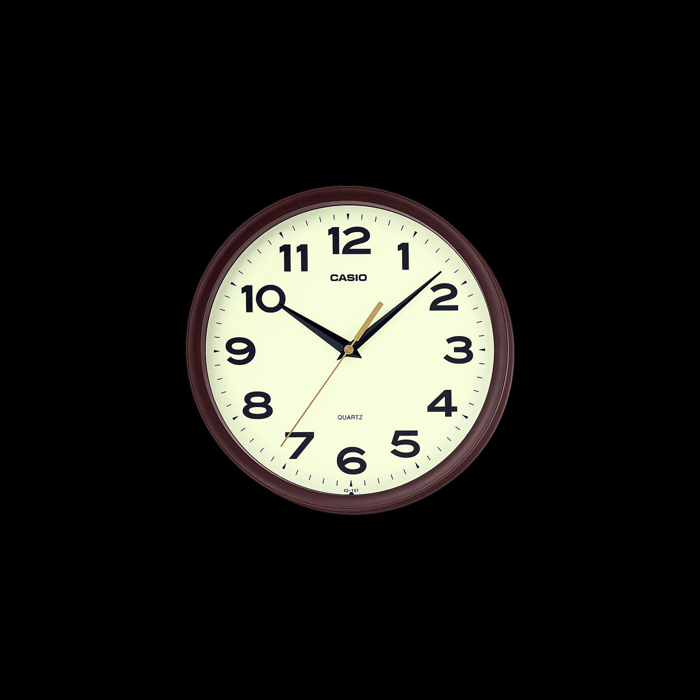 Casio Round Dark Brown Wall Clock