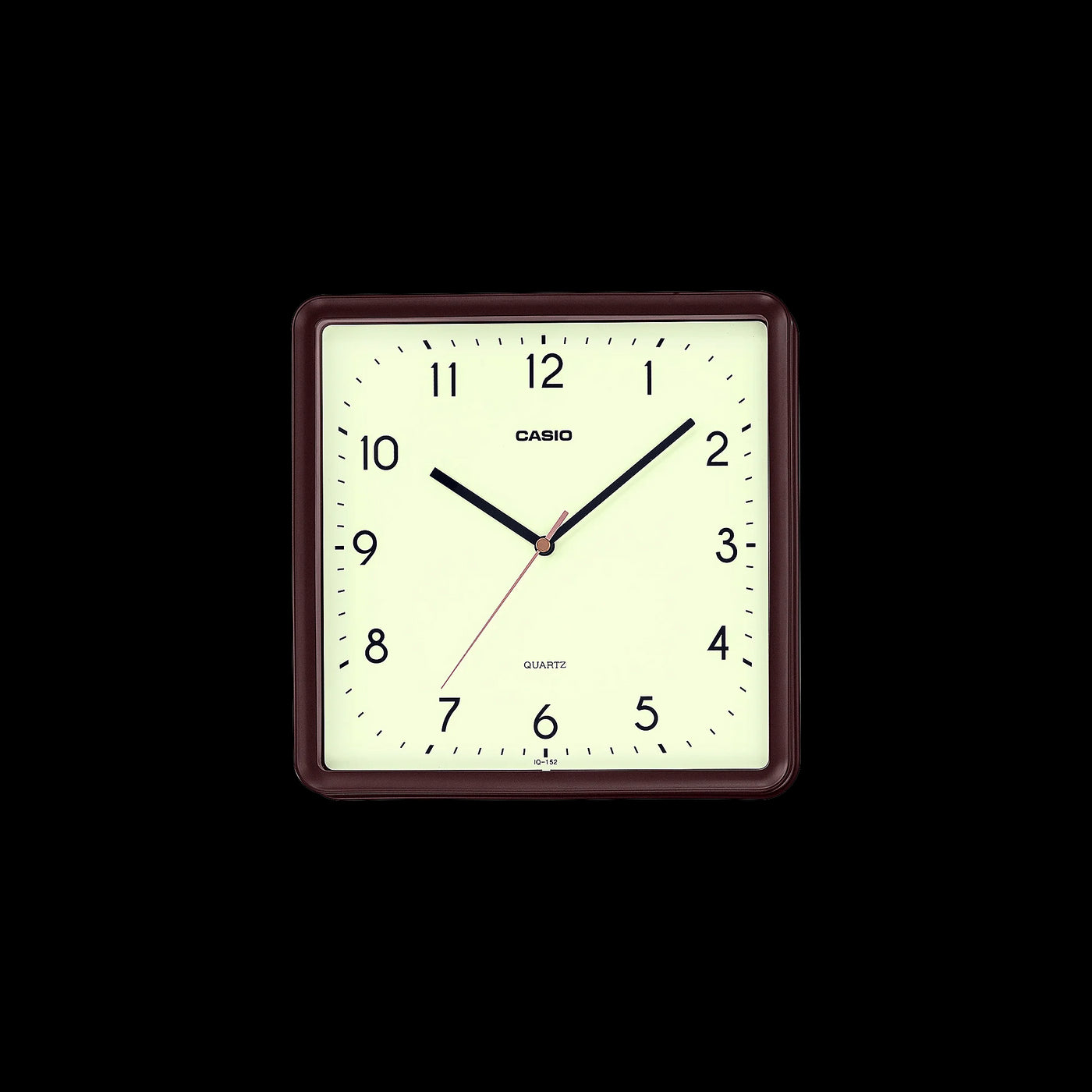Casio Square Dark Brown Wall Clock