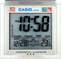 Casio Digital Clock Desktop Light Thermometer