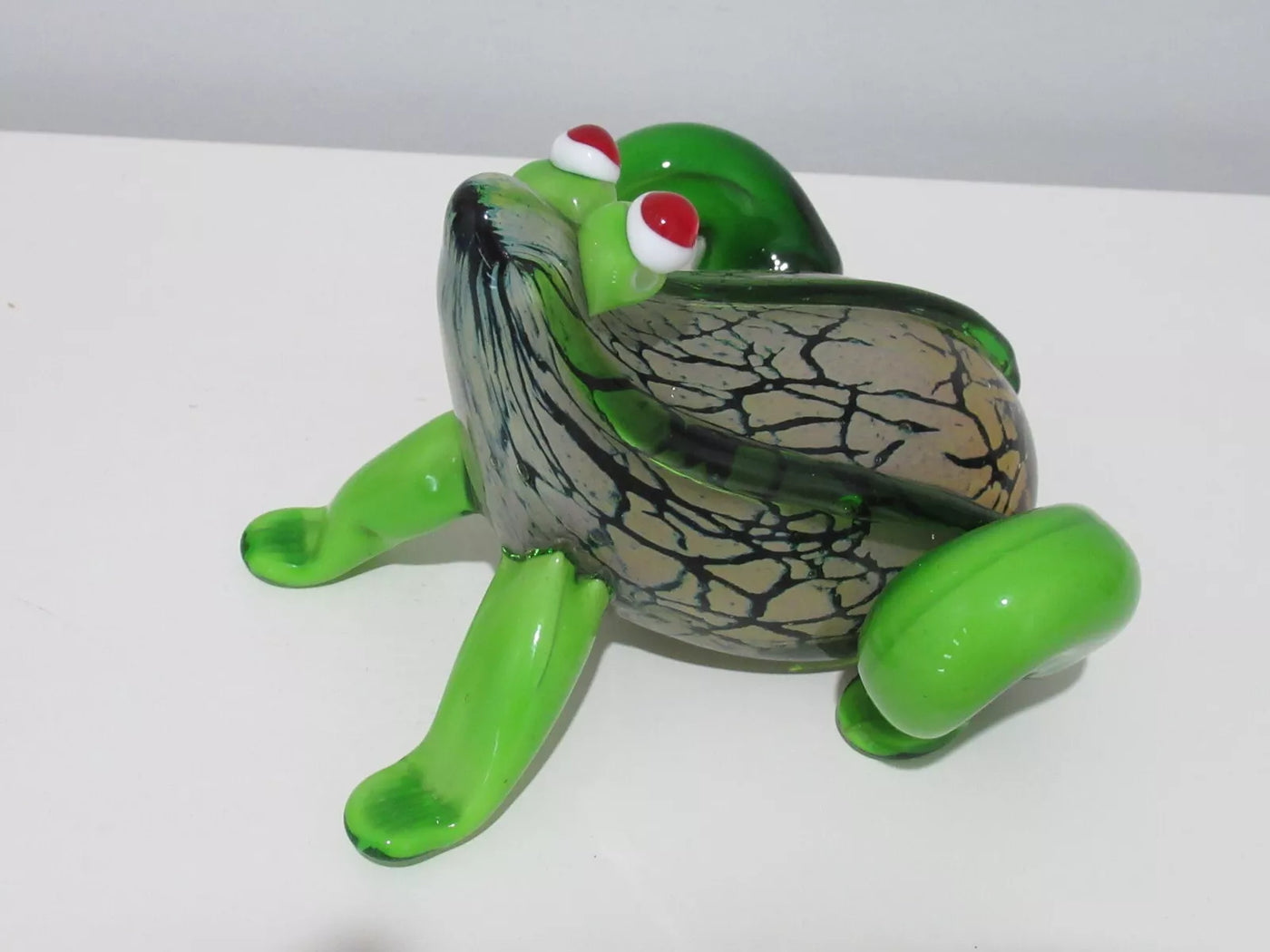 Art Glass Frog (3) Green