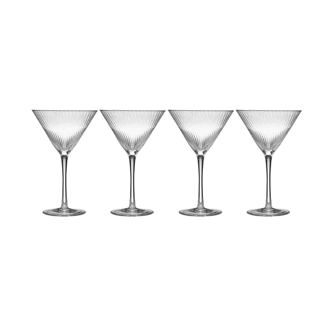 Tempa Esme Clear Lead Free Crystal Martini Set Of 4 Glasses