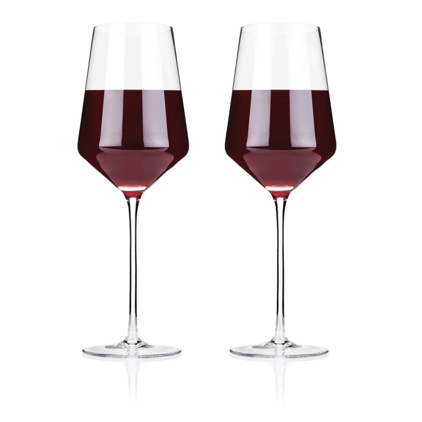 Viski Bordeaux Set Of 2 Crystal Glasses