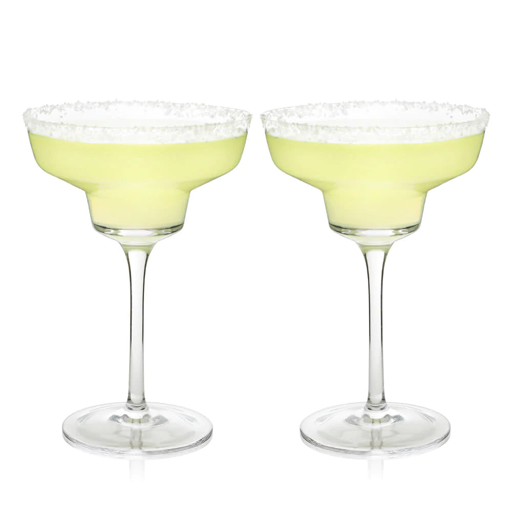 Viski Lead Free Crystal Margarita Set Of 2 Glasses