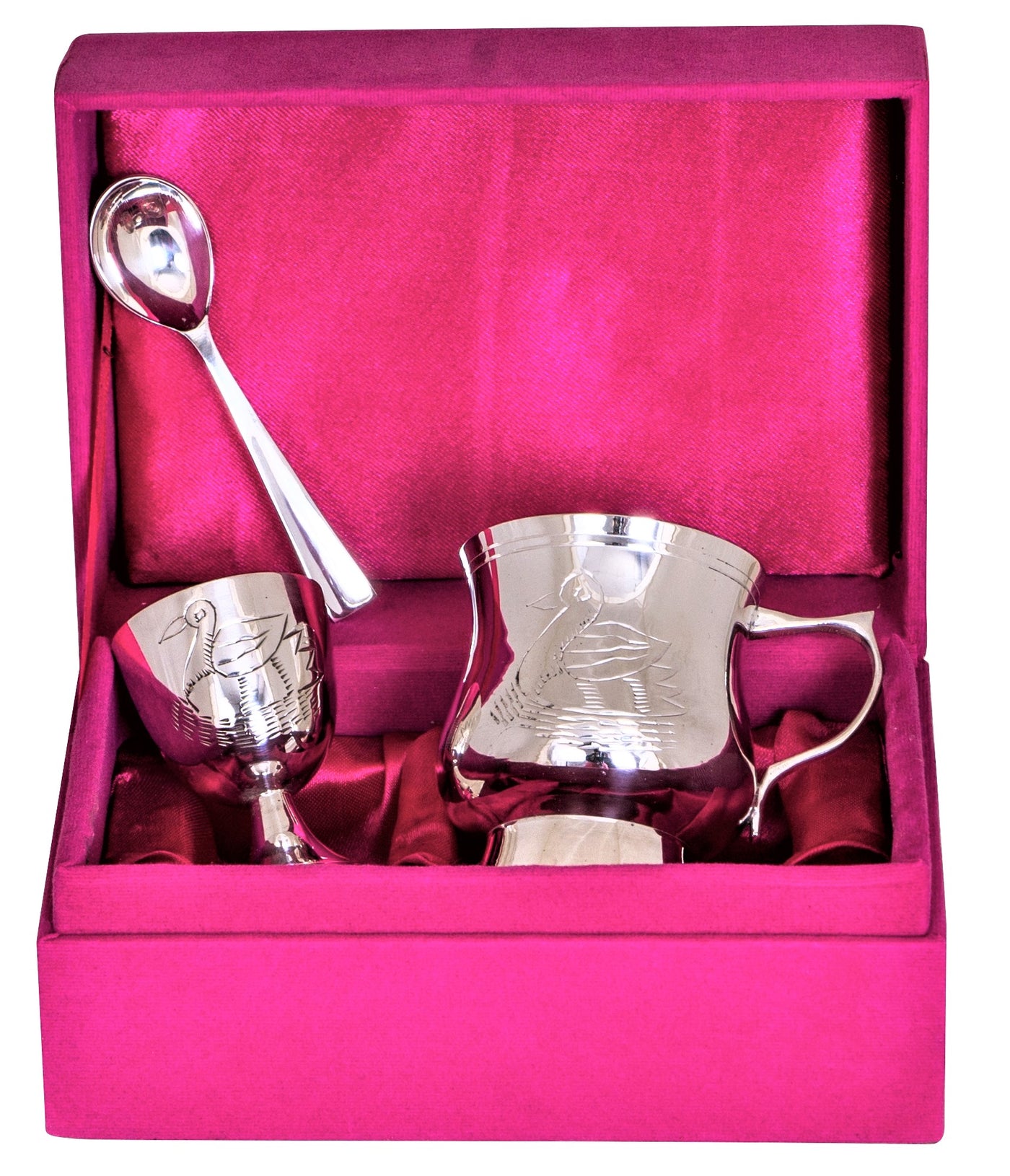 Mug Egg Cup &Spoon Pink Gift Box
