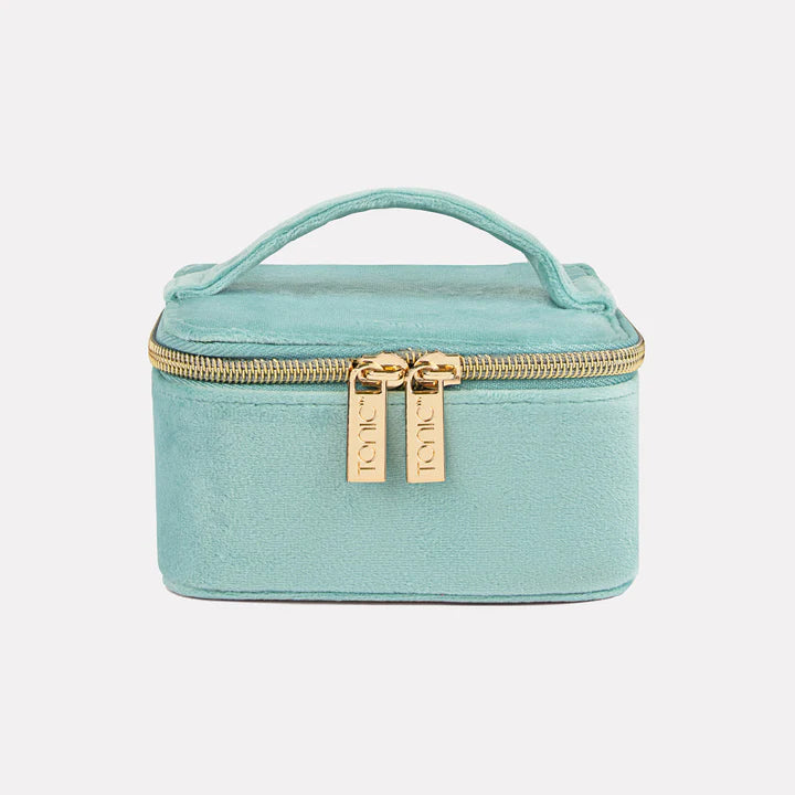 Luxe Velvet Jewellery Cube Seafoam