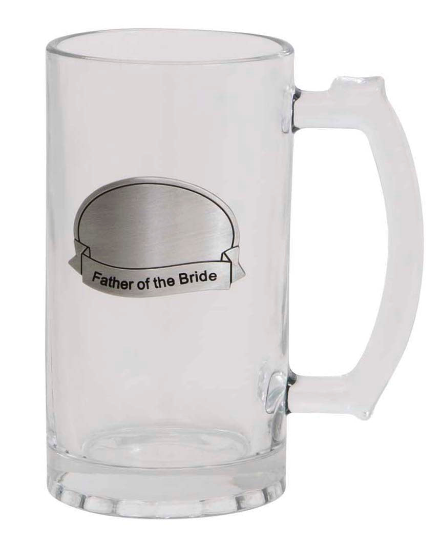 Glass Beer Mug Father Of The Bride Pewter Mug