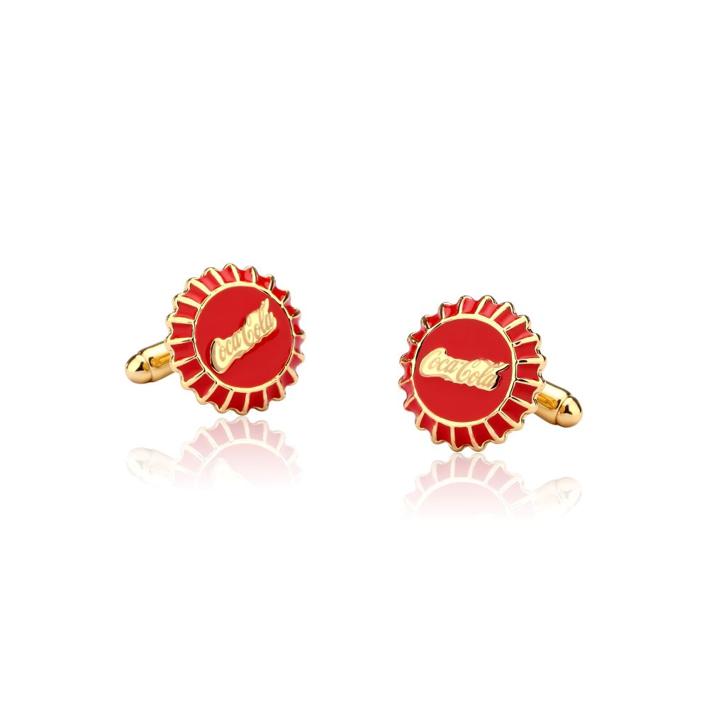 Couture Kindom Yellow Gold Plated Coke Cufflings
