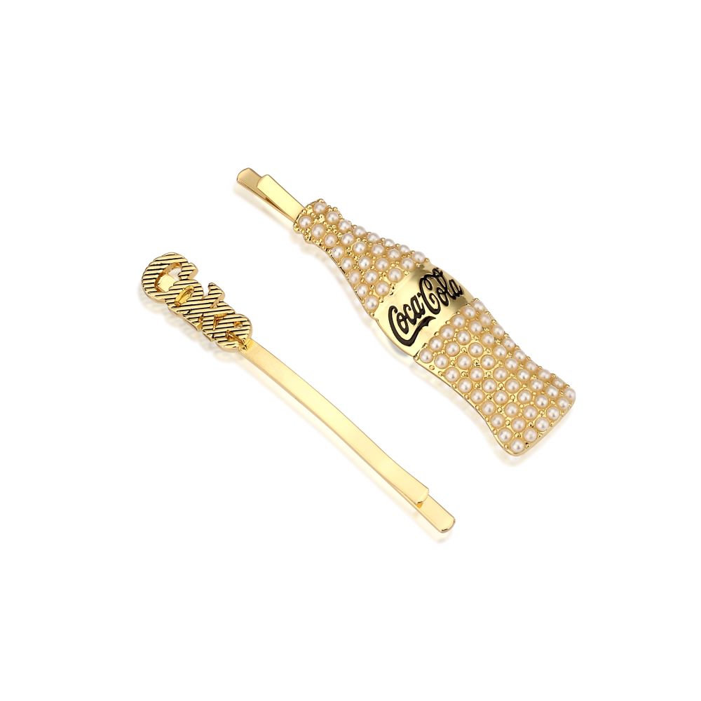 Disney Couture Yellow Gold Plated Coke Hair Pin Set