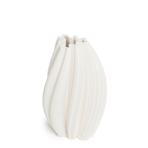 Mila White Vase 17Cm