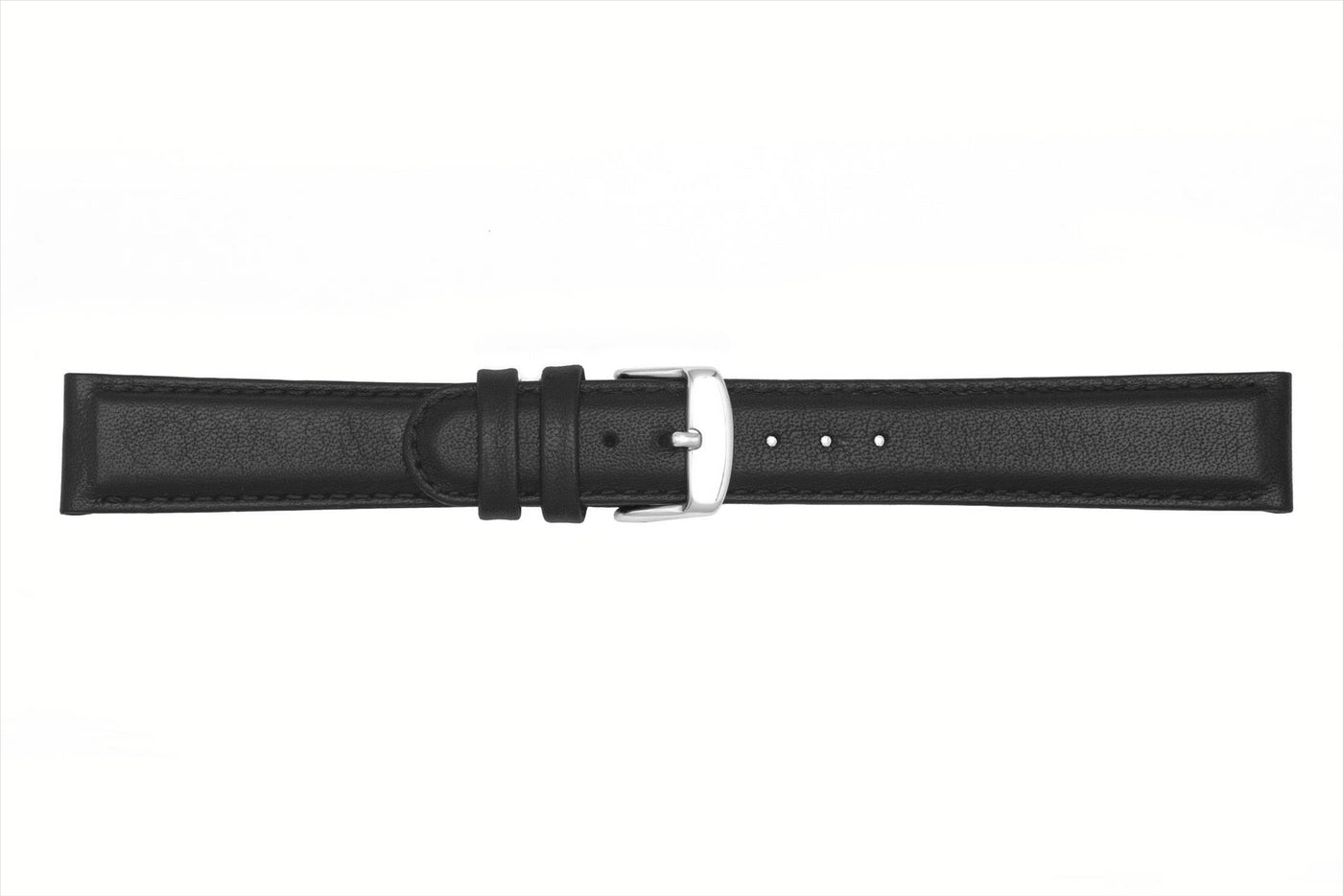 Black Leather 18Mm Watch Strap