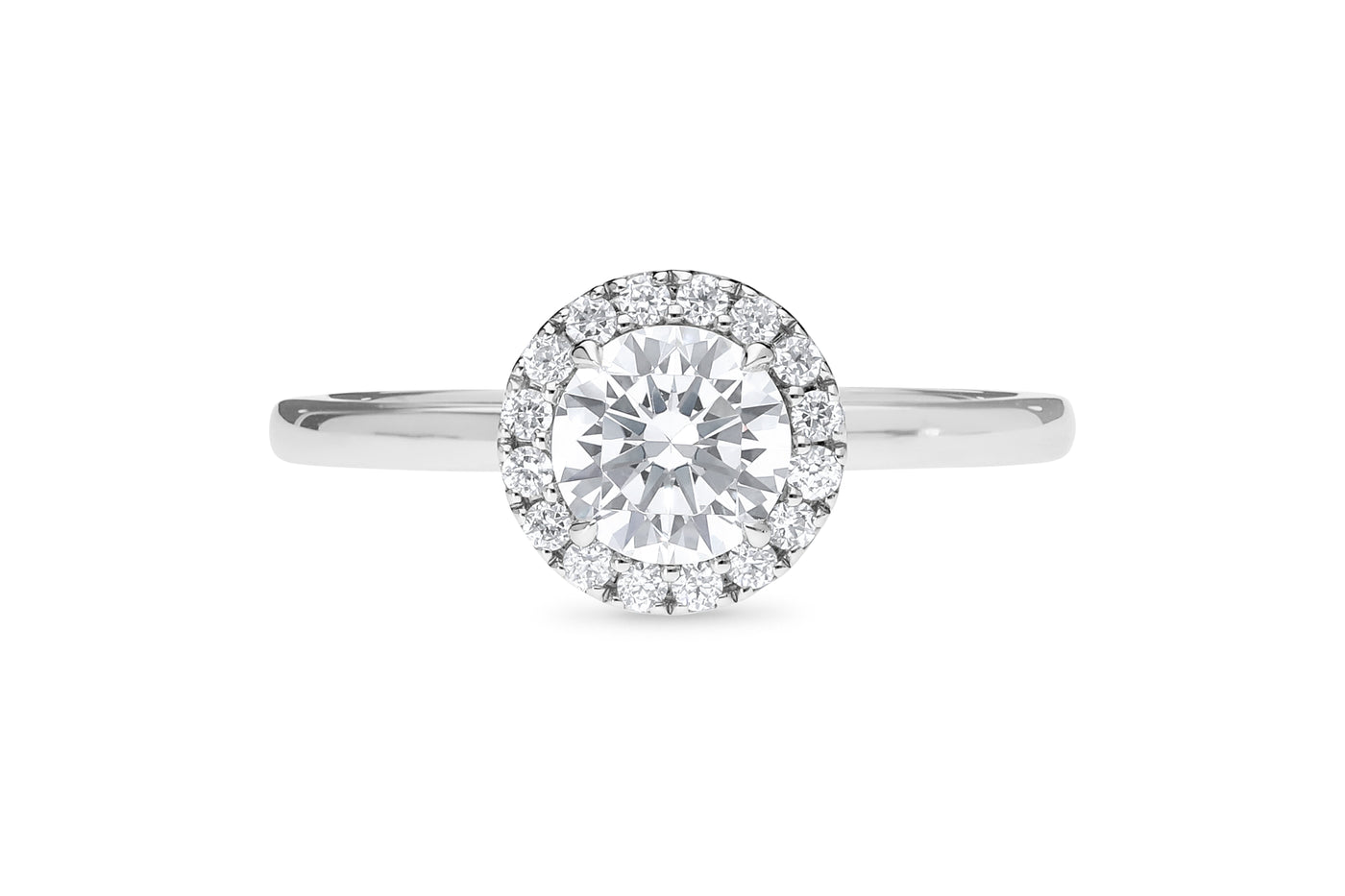 The Marina - Round Brilliant Cut Diamond Halo Cluster Ring